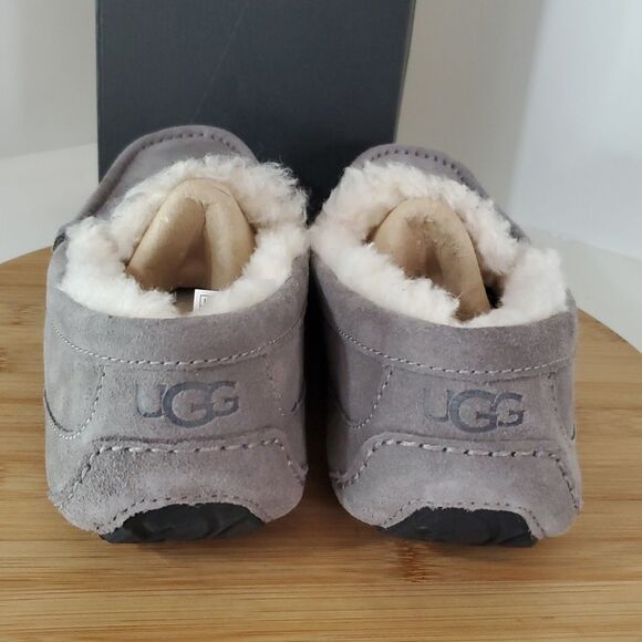 UGG Ascot Slipper Grey Suede Wool Comfort Loafer Men's US 9 NIB - Picture 5 of 16